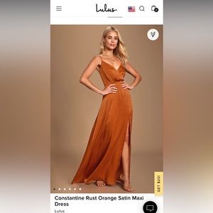 Lulu’s formal dress; burnt orange